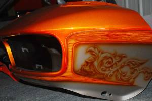 Wood Grain, Floral and Skulls